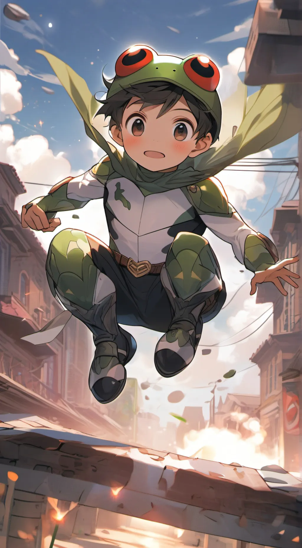 ai character: "Frog-Man" background