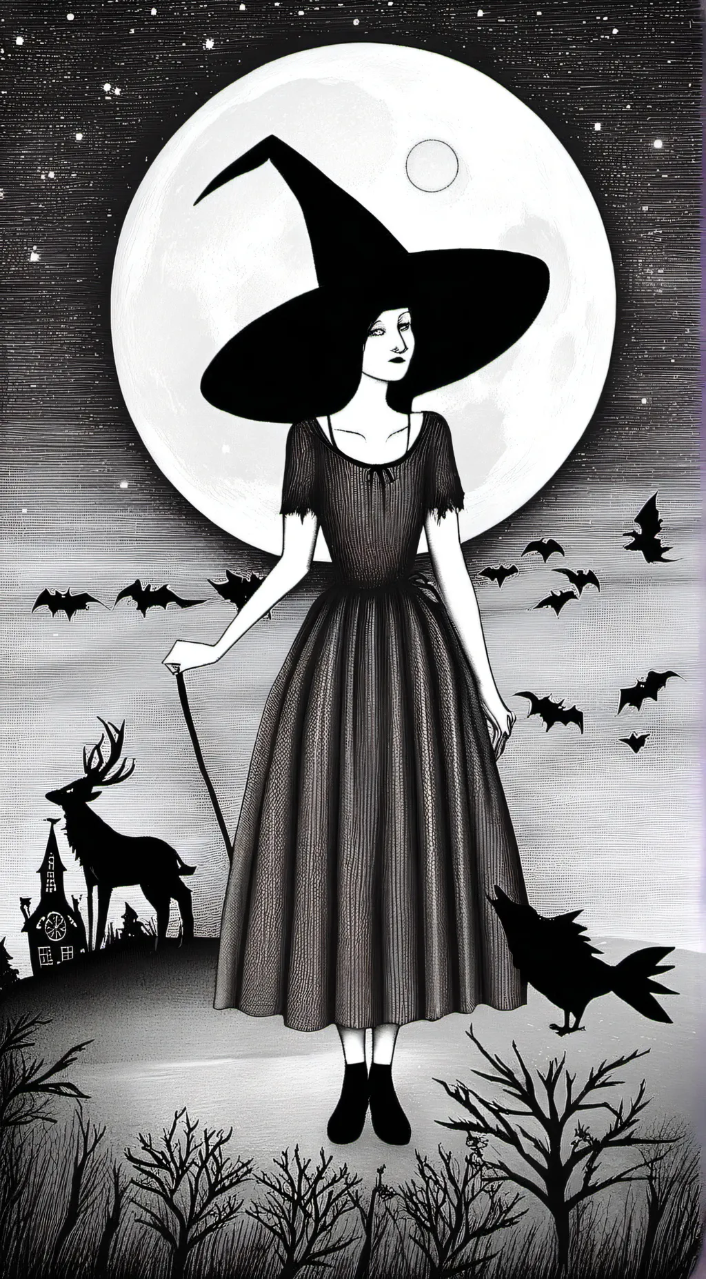 ai character: witch helper background