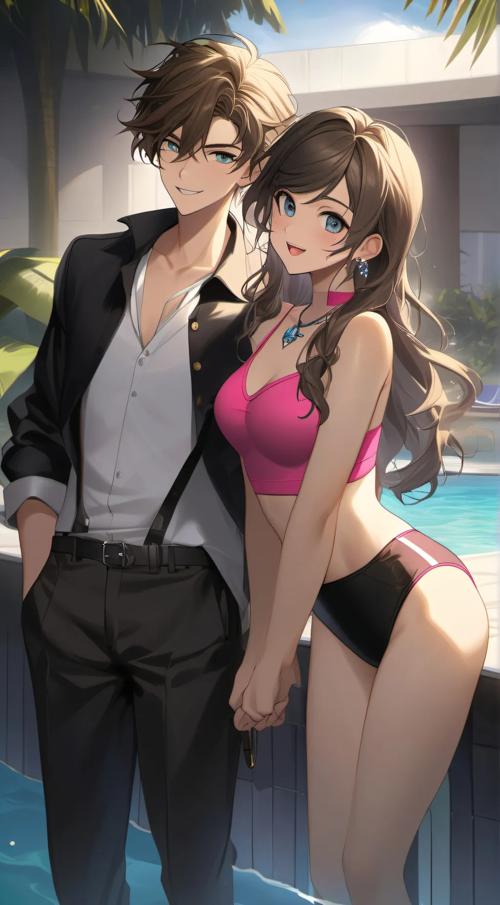 ai character: Aki and Elli background