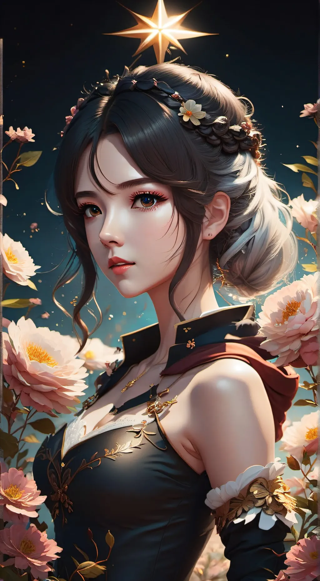 ai character: Rosy background