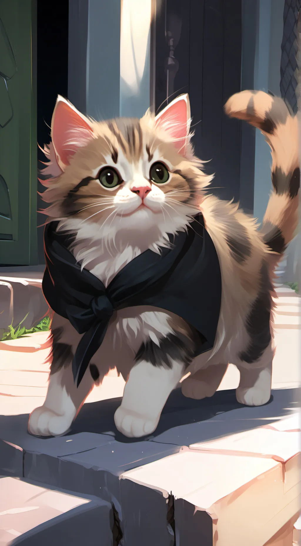 ai character: A cute cat background