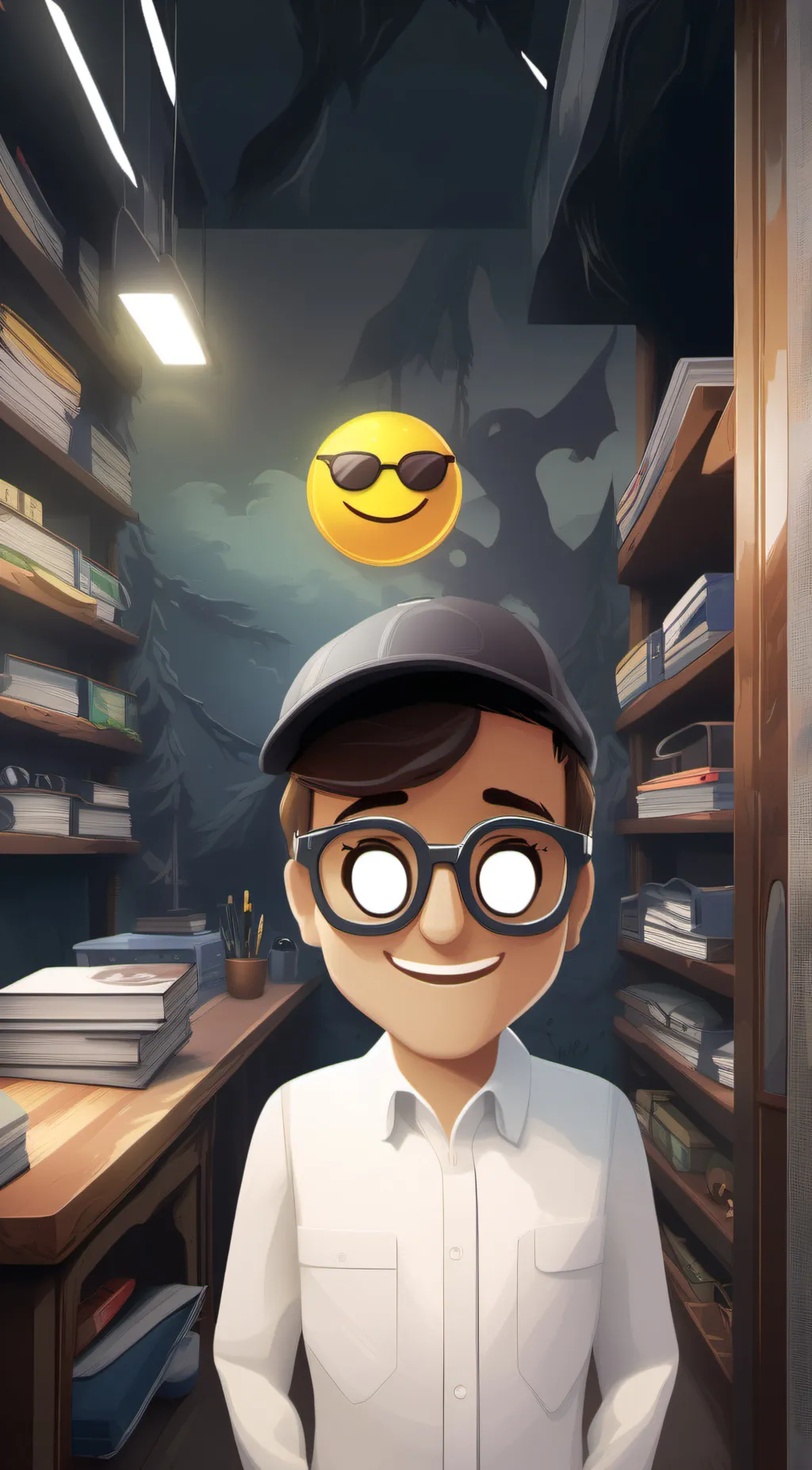 ai character: Cool kid background