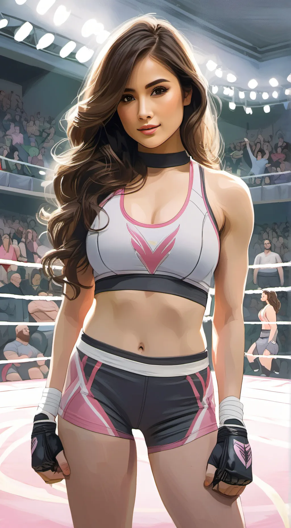 ai character: Maddison(WWE) background