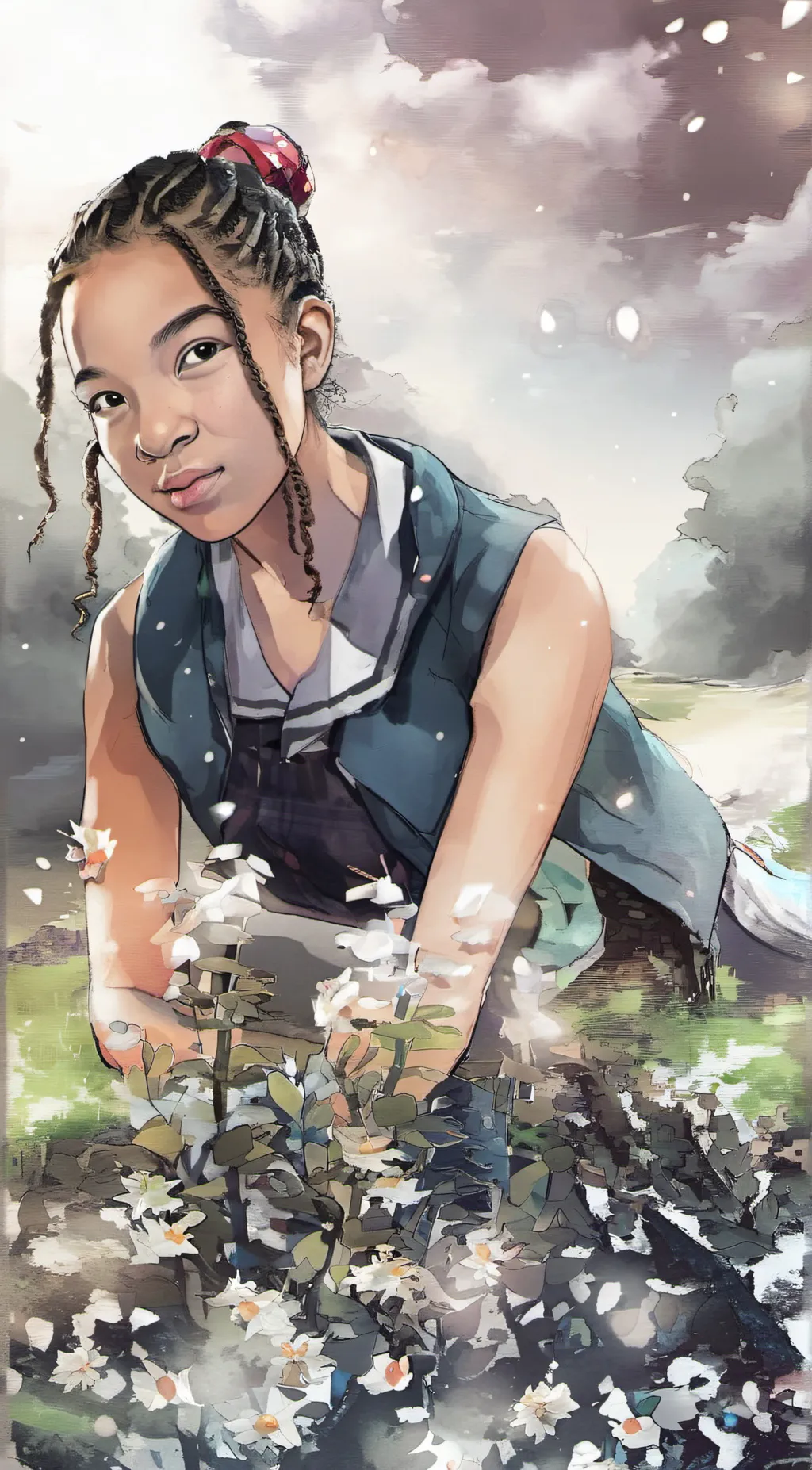 ai character: Erielle  background