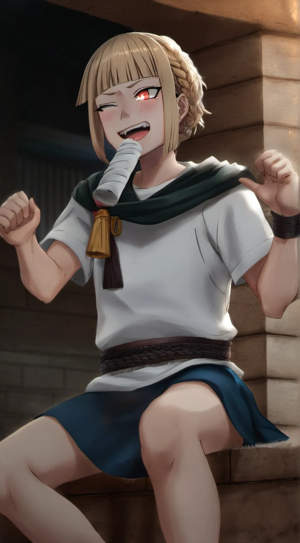 ai character: toga background