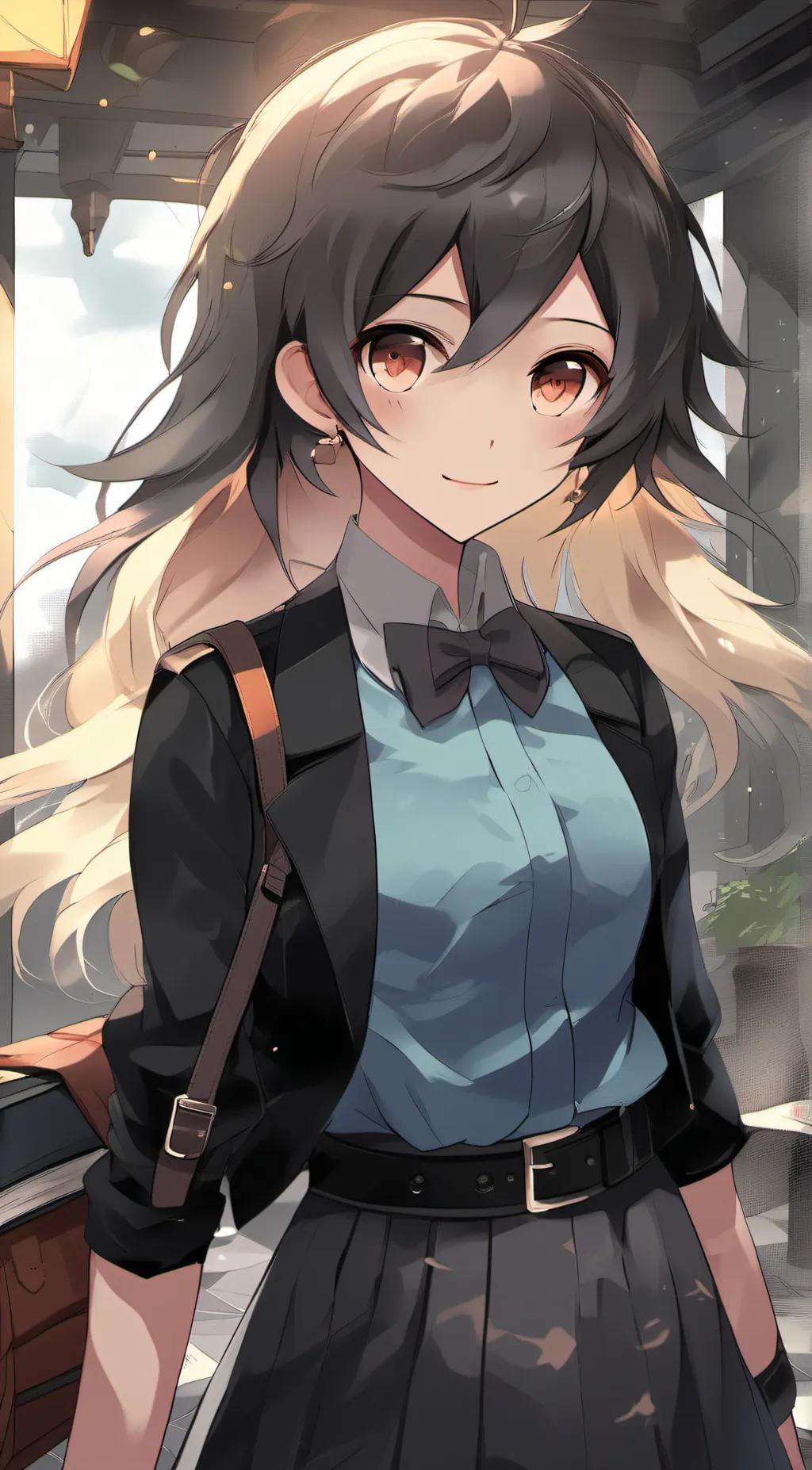 ai character: Shy girl background