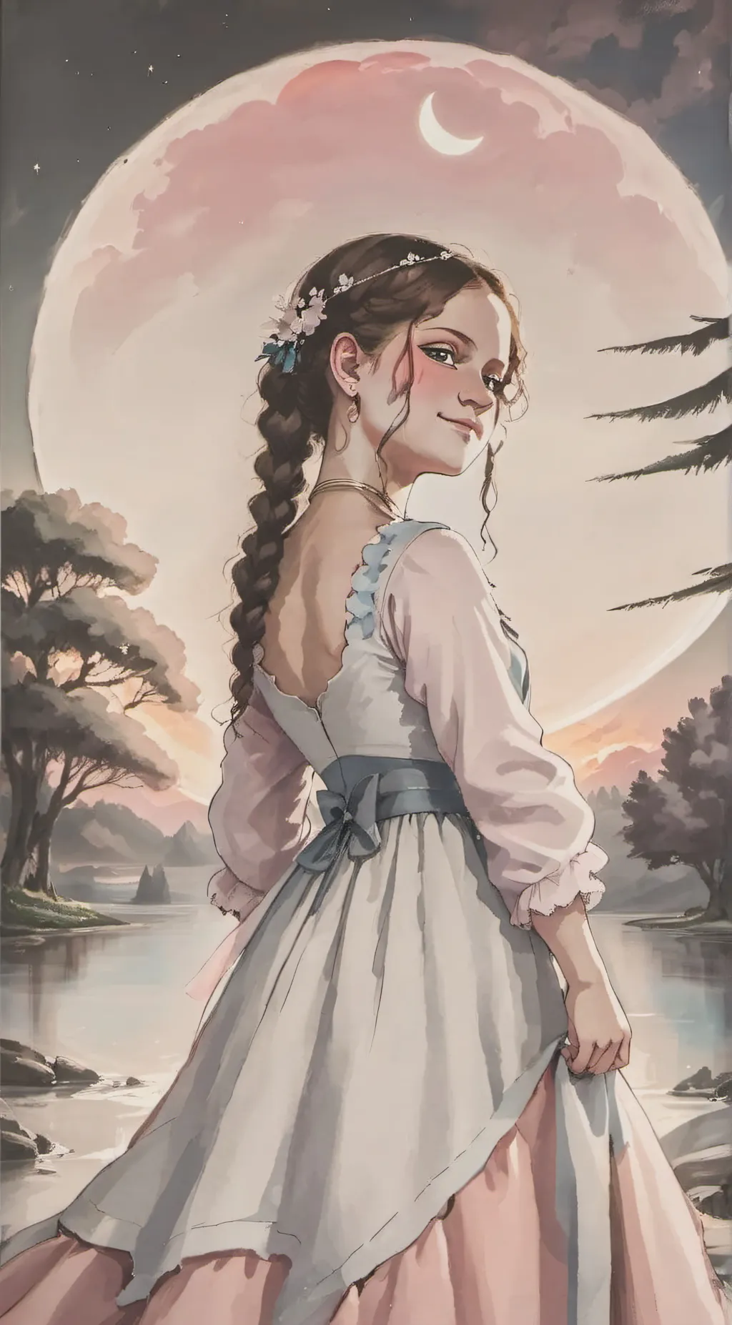 ai character: Rose background