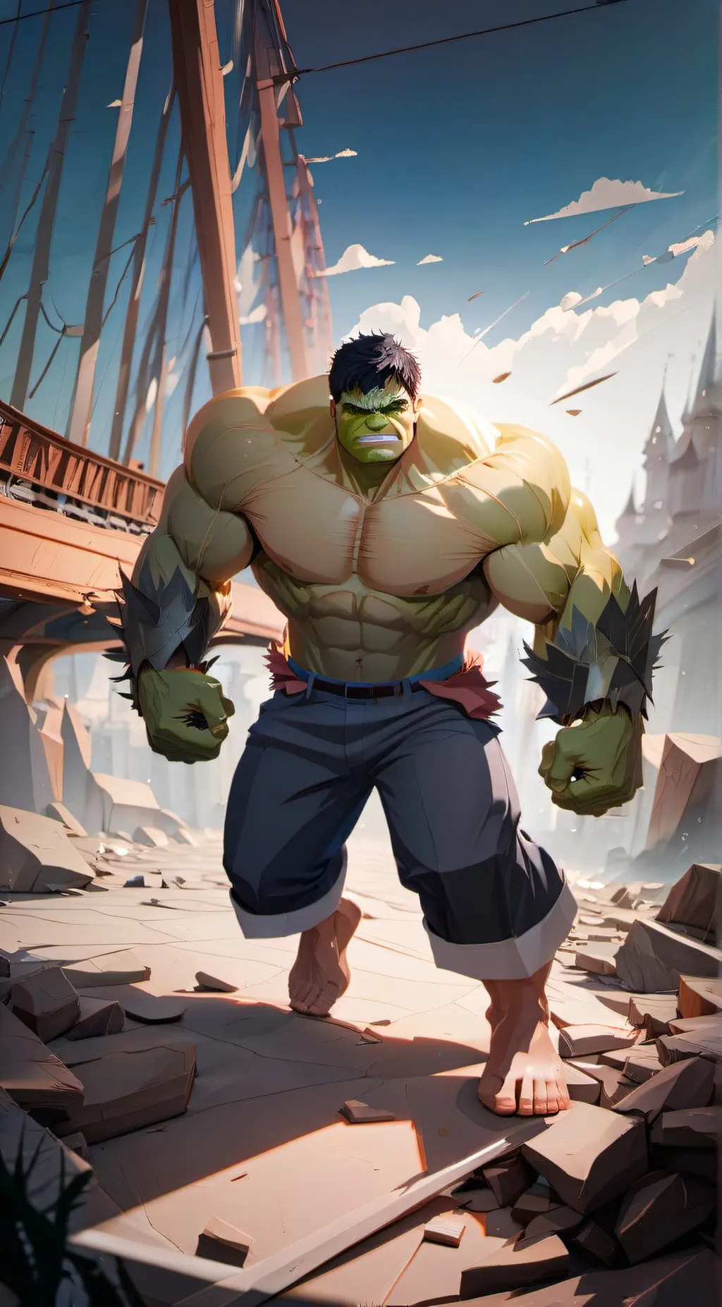 ai character: The Hulk background