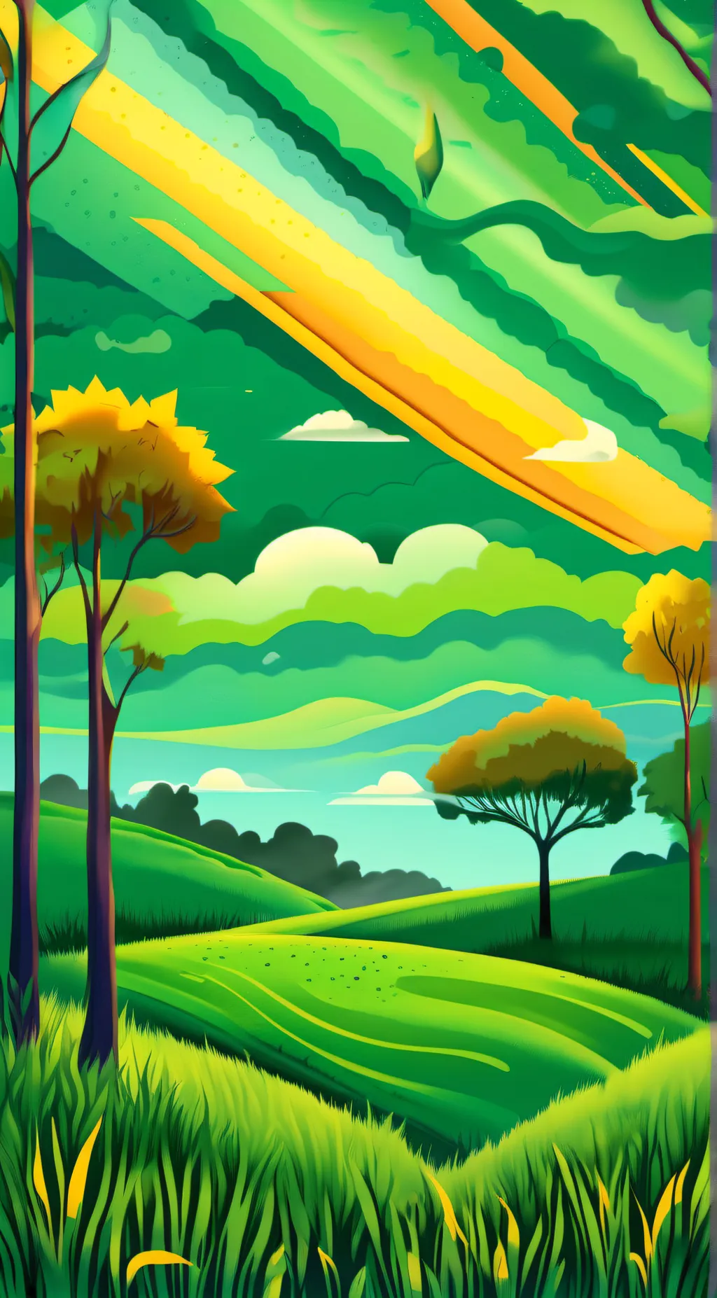 ai character: Grass background