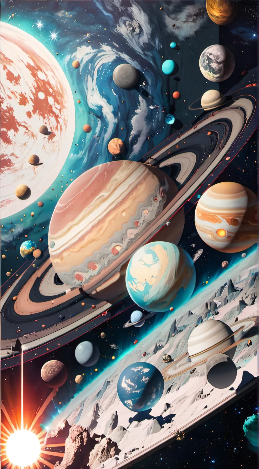 ai character: Solar system background