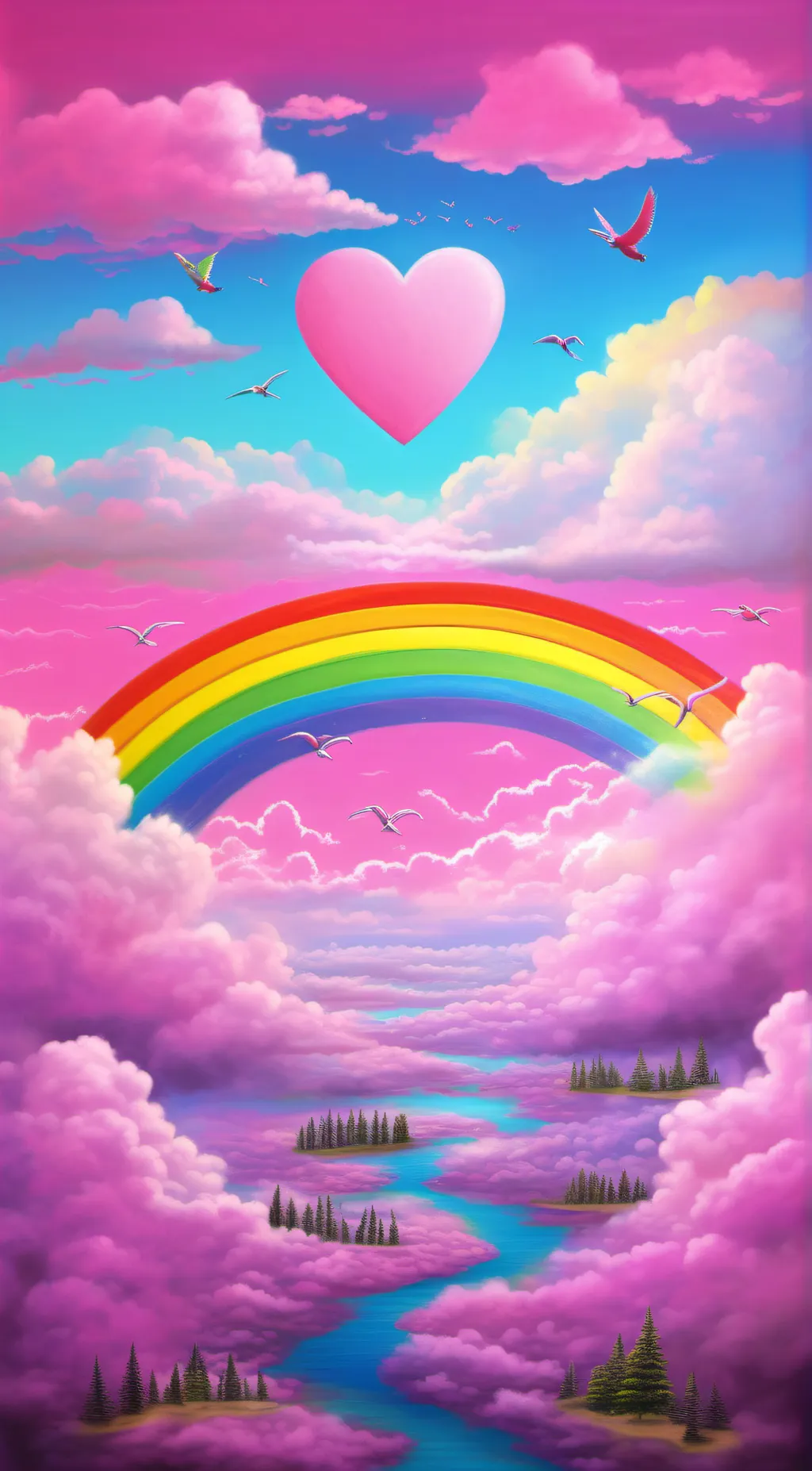 ai character: sky above me background