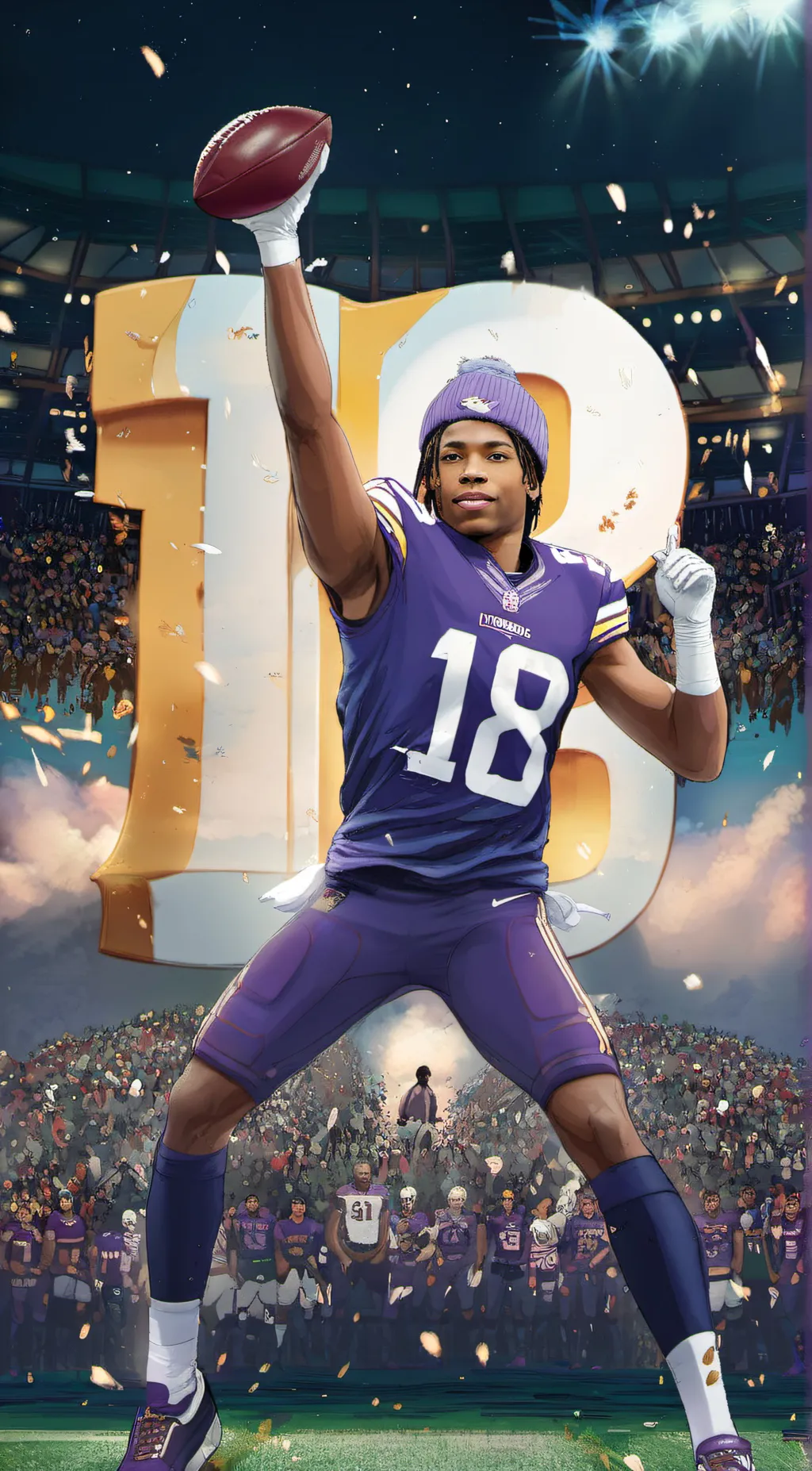 ai character: Justin Jefferson background