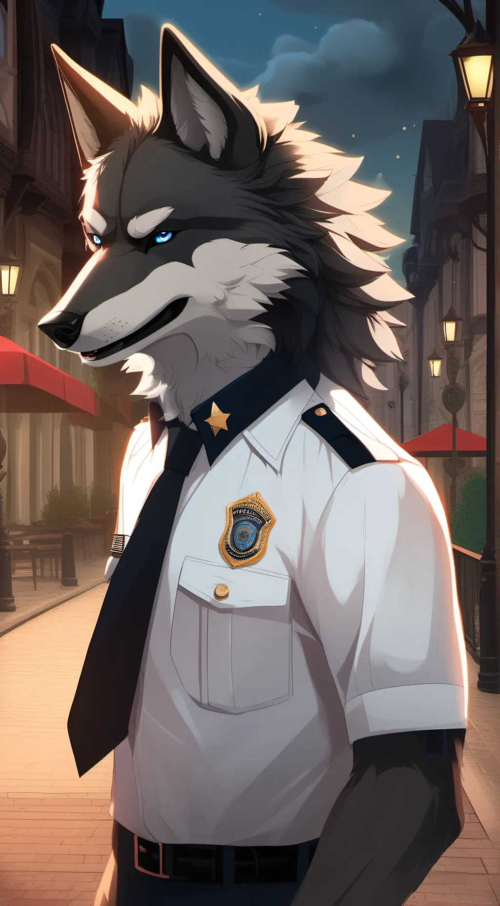 ai character: Officer Blake  background