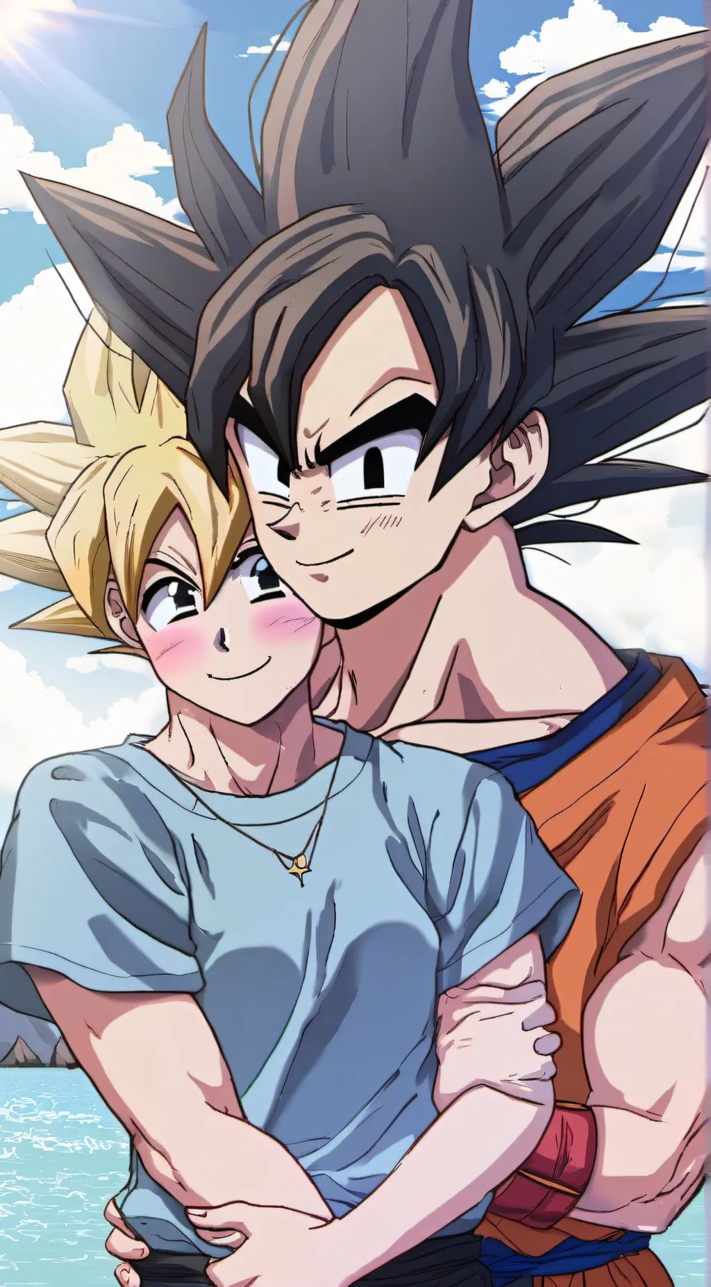 ai character: goku gay sory girl background