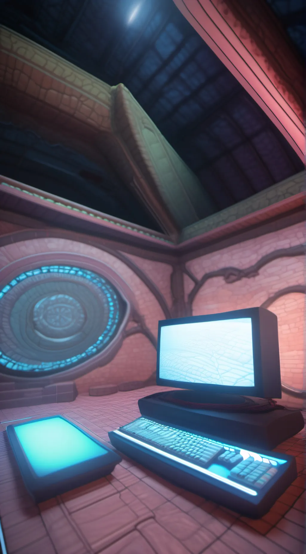 ai character: Robotic computer background