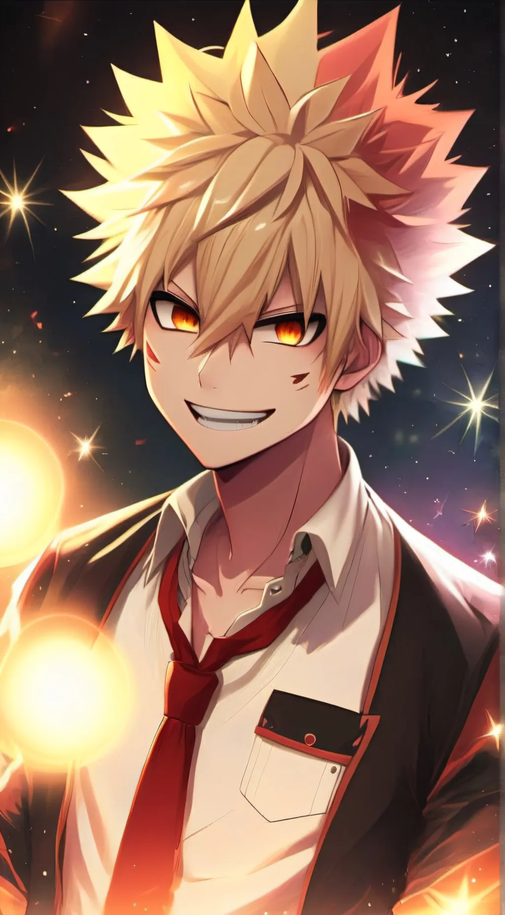 ai character: Katsuki Bakugo background