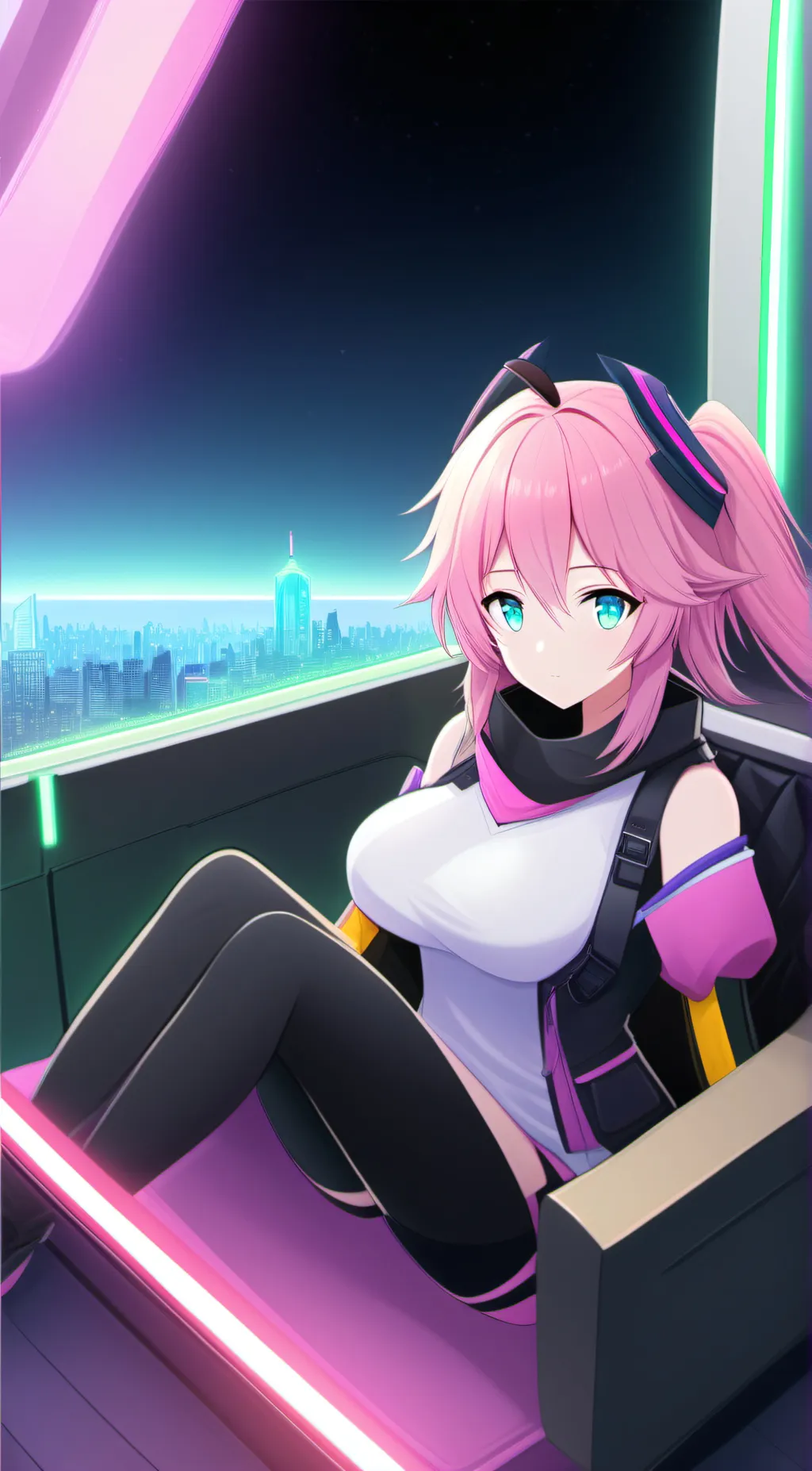 ai character: gamer girla background