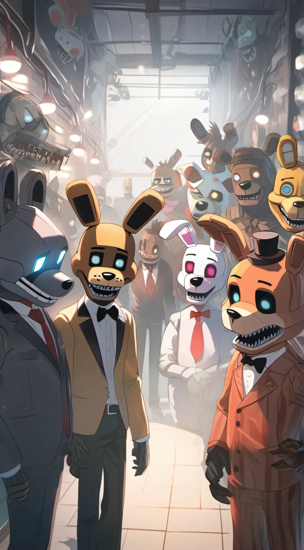 ai character: FNAF 3 background