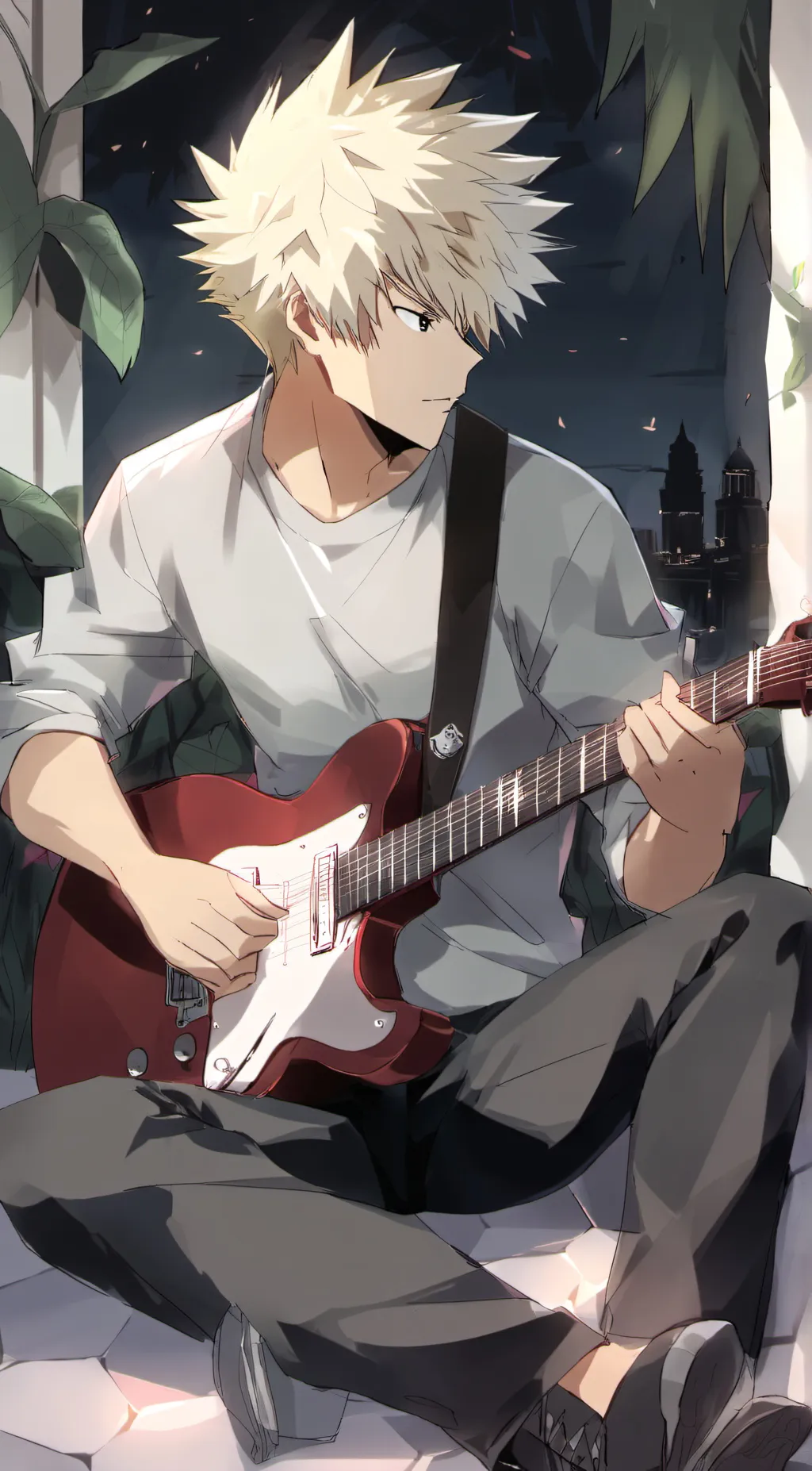 ai character: •Bakugo katsuki• background