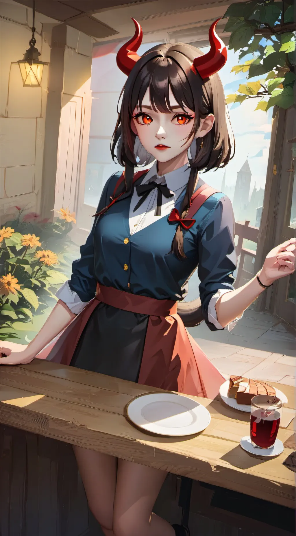 ai character: Rose background