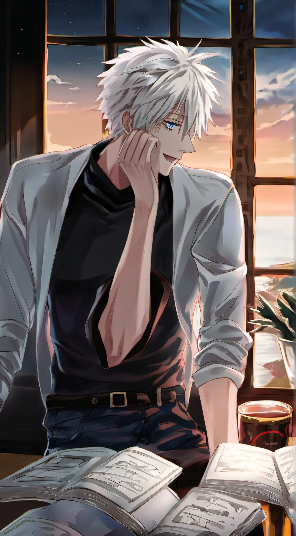 ai character: Gojo Satoru background