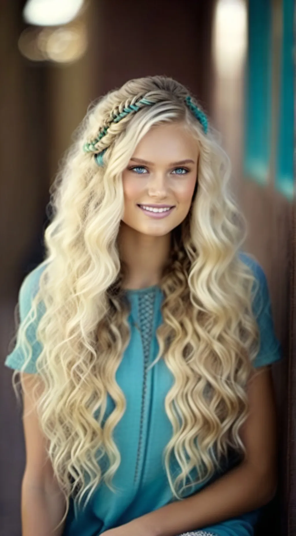 ai character: Aqua background