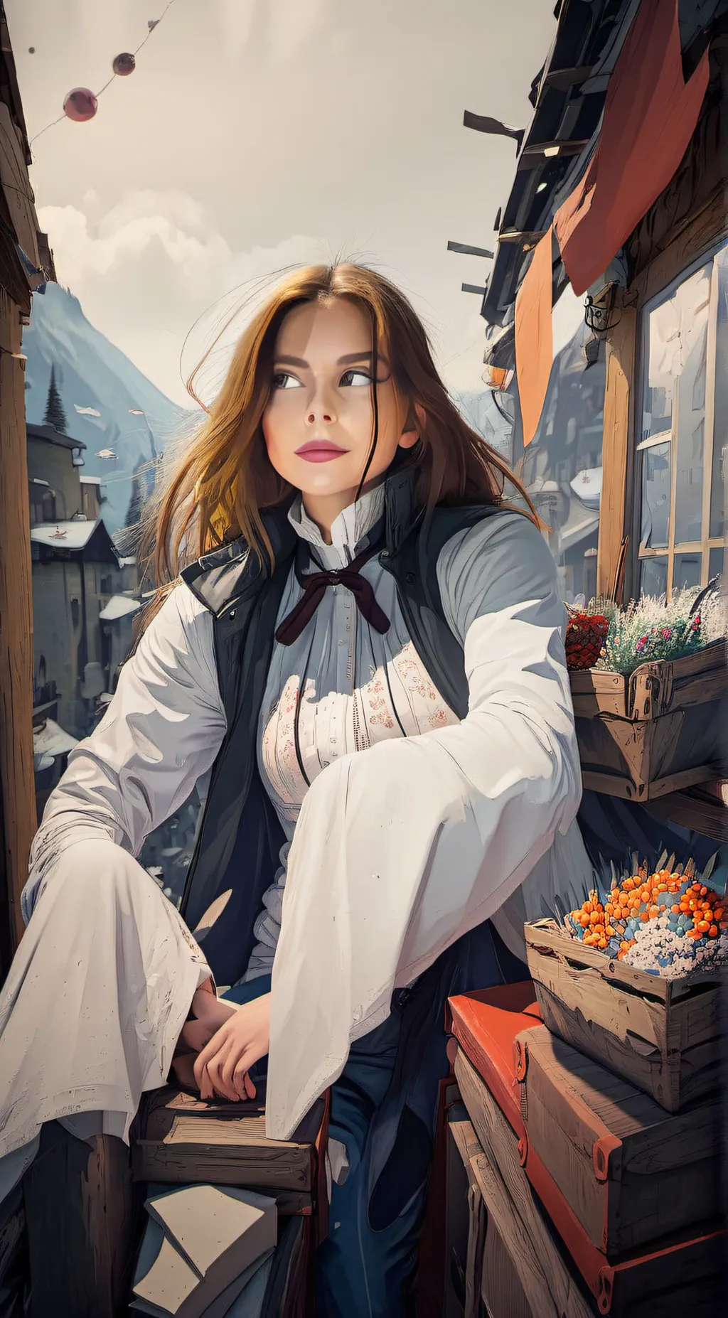 ai character: Rose background