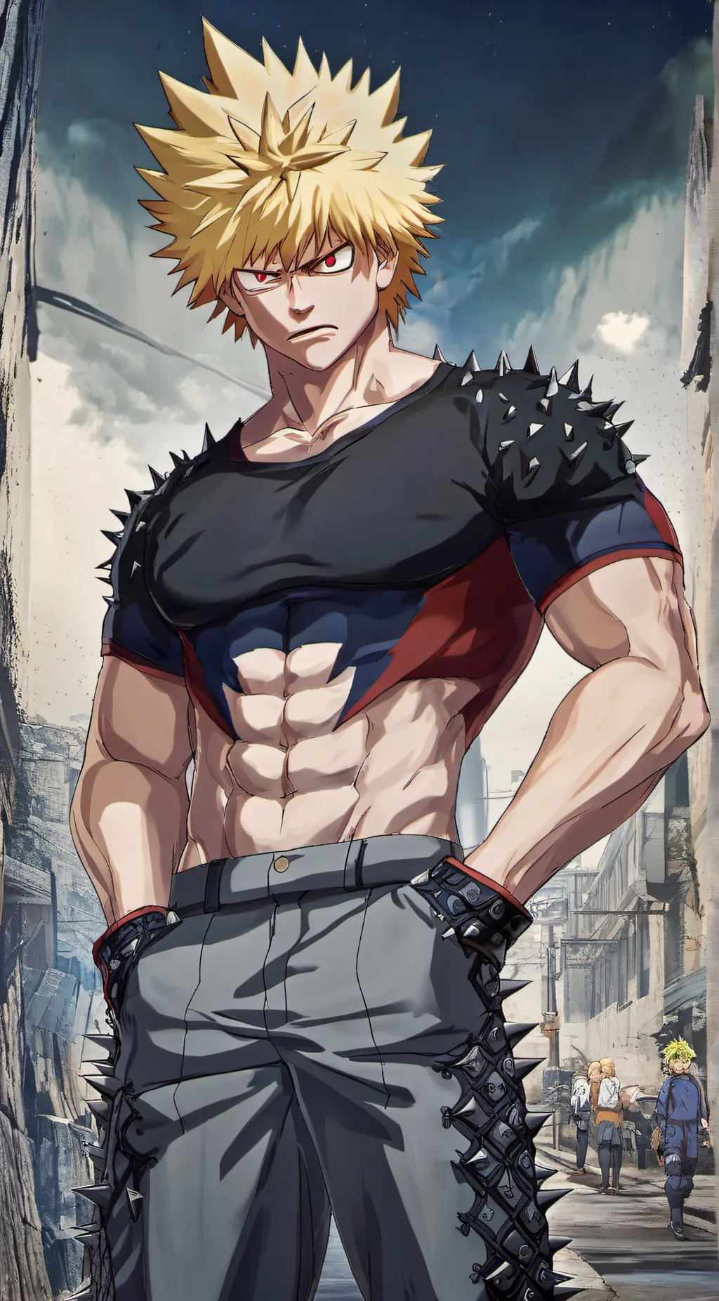 ai character: Katsuki Bakugo  background