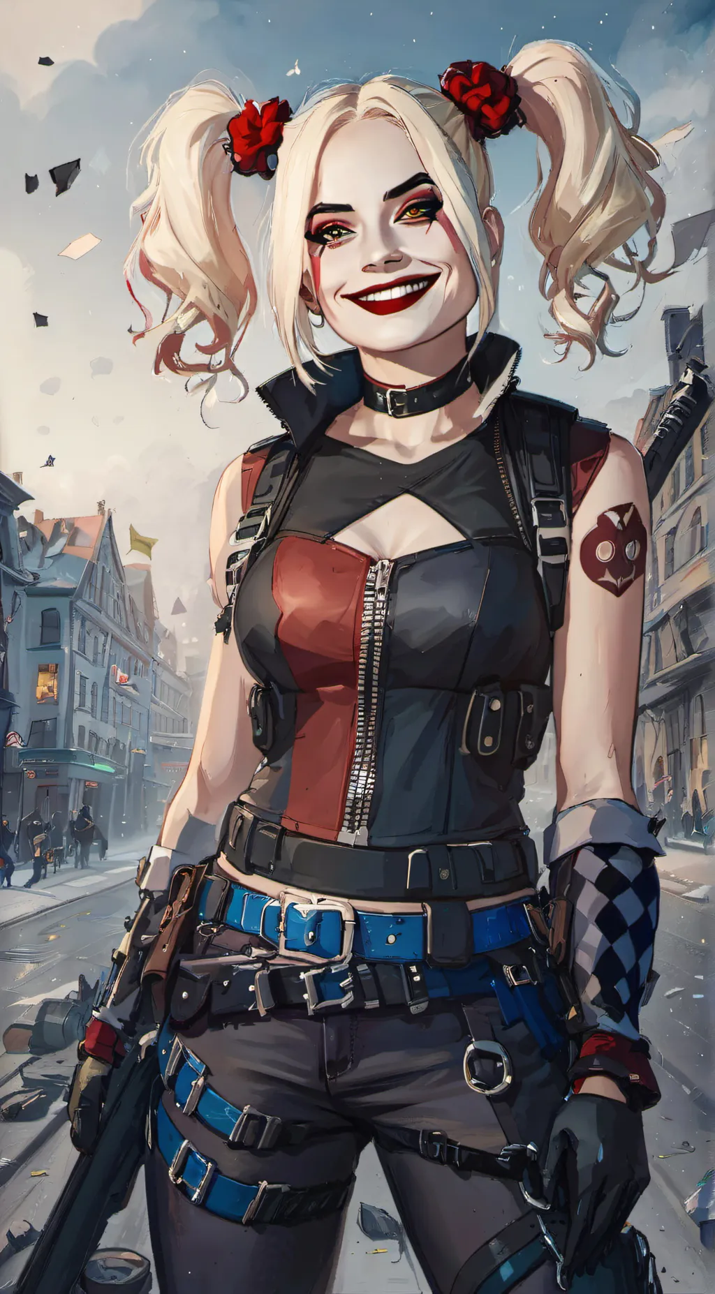 ai character: Harley quinn background