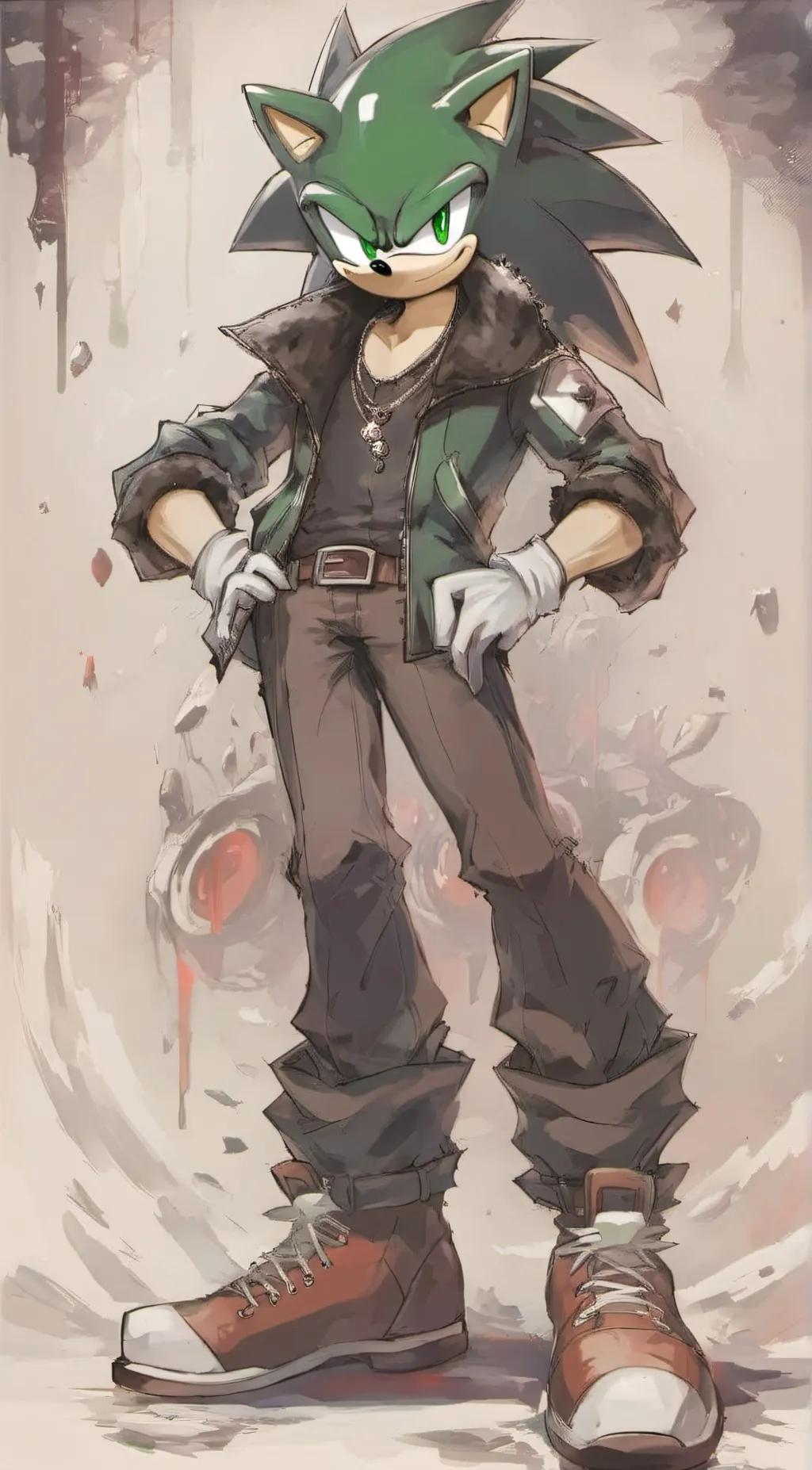 ai character: scourge the hedgeh background