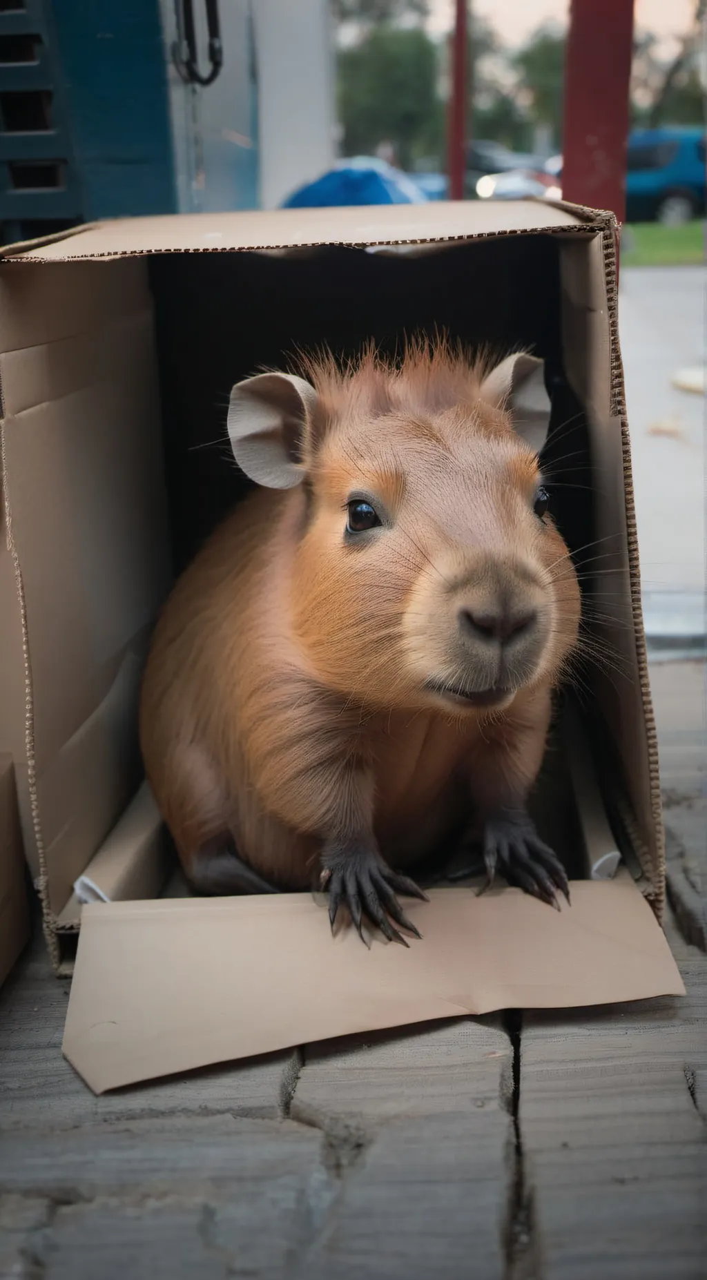 ai character: capybara  background