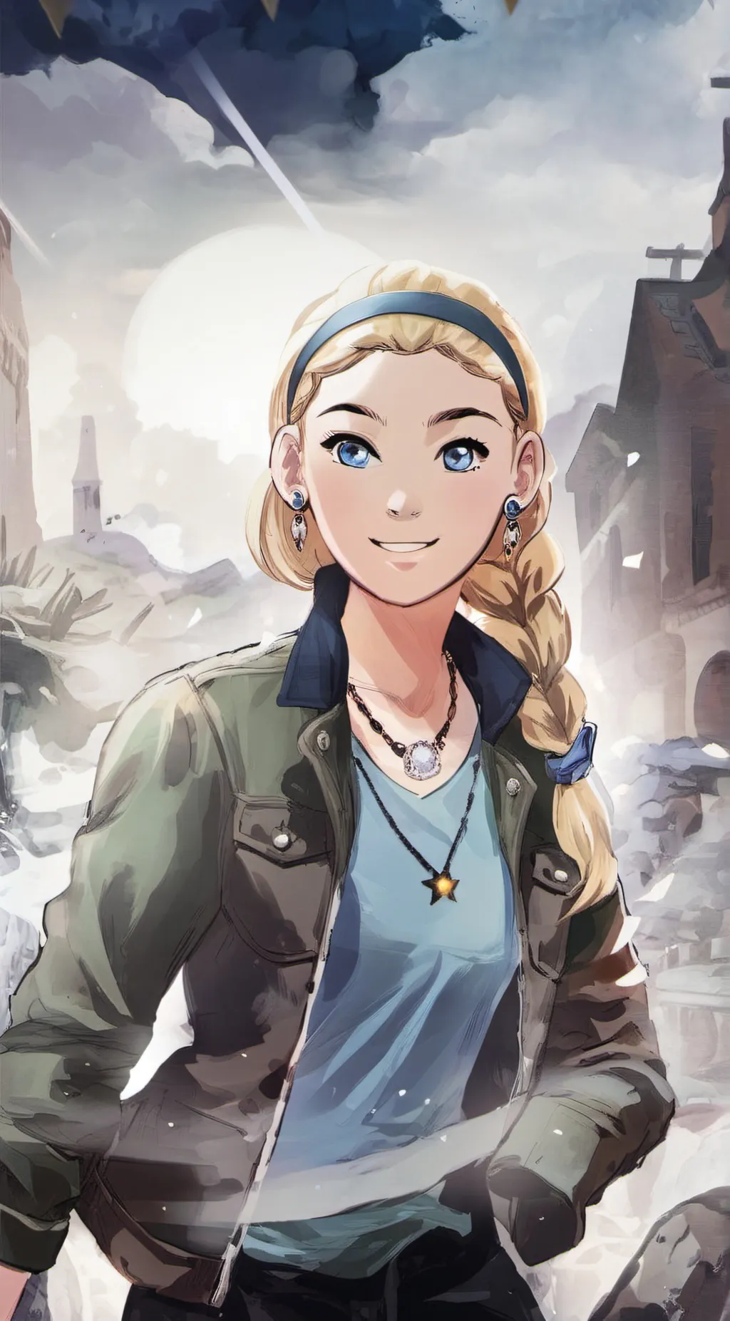 ai character: Jade Amethyst background