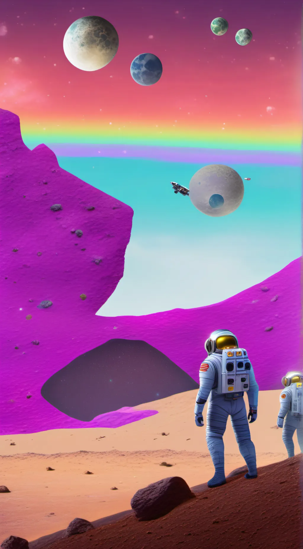 ai character: The 5 Astronauts background