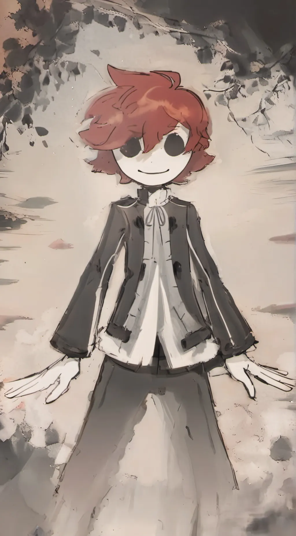 ai character: Red background