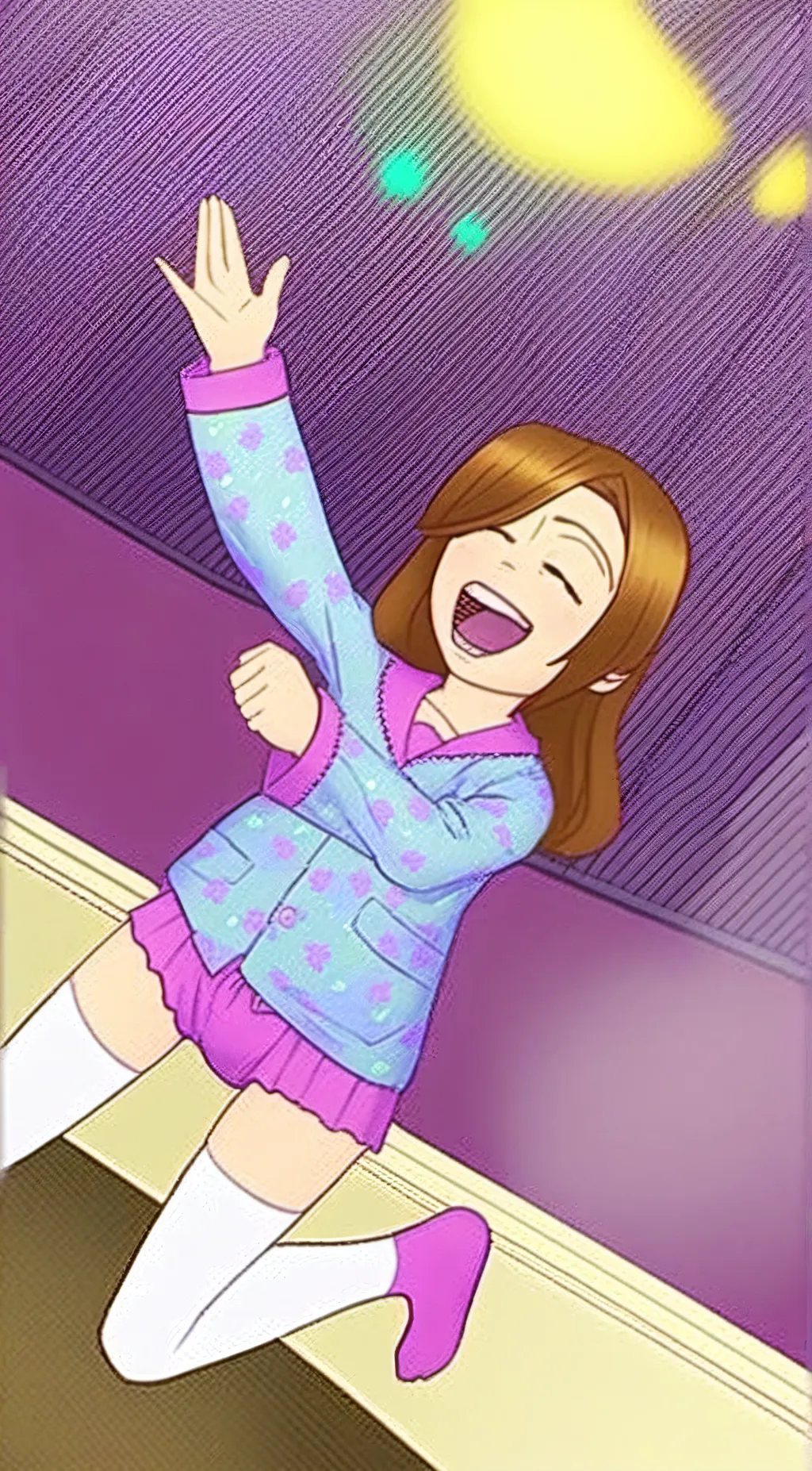 ai character: Tickled  background