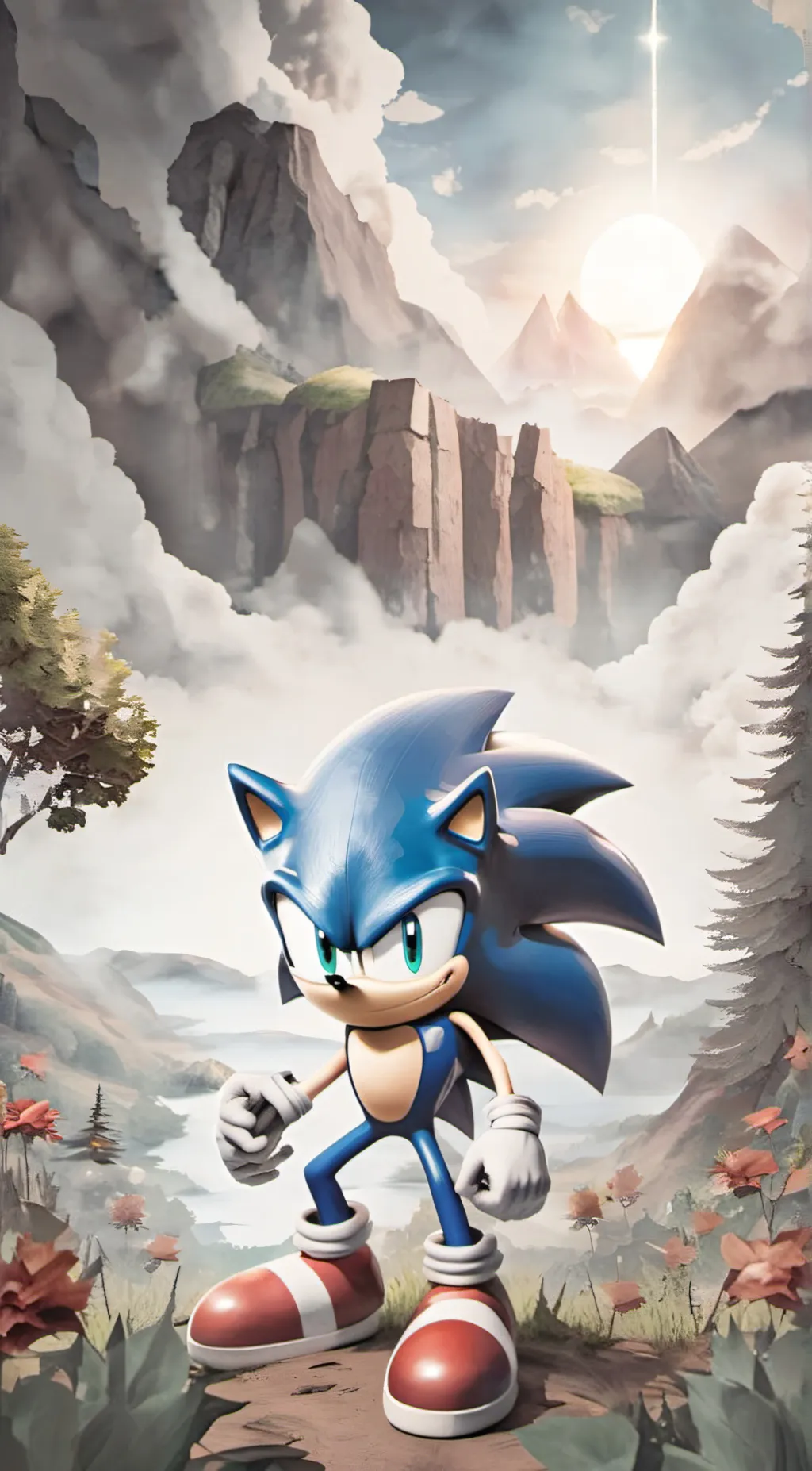 ai character: sonic the hedgehog background