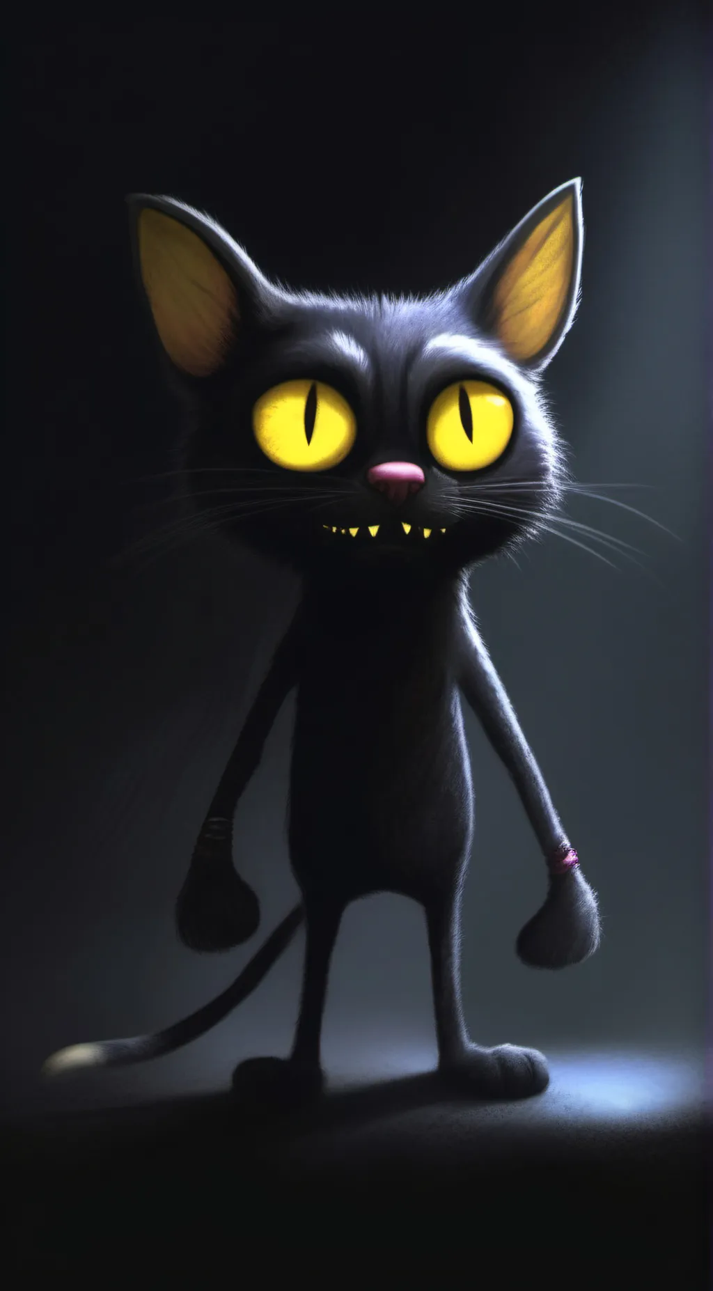 ai character: cartoon cat  background