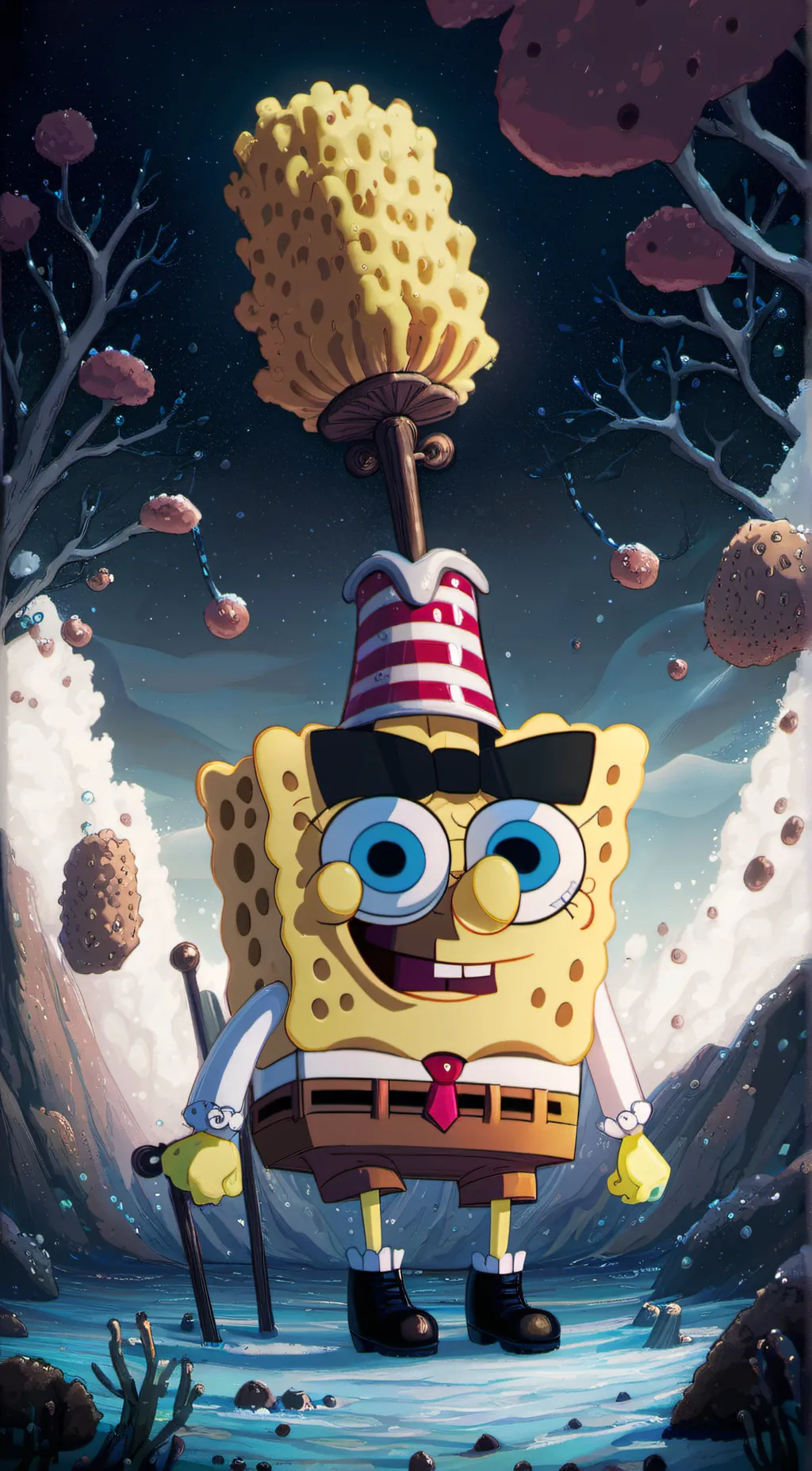 ai character: Spongebob background