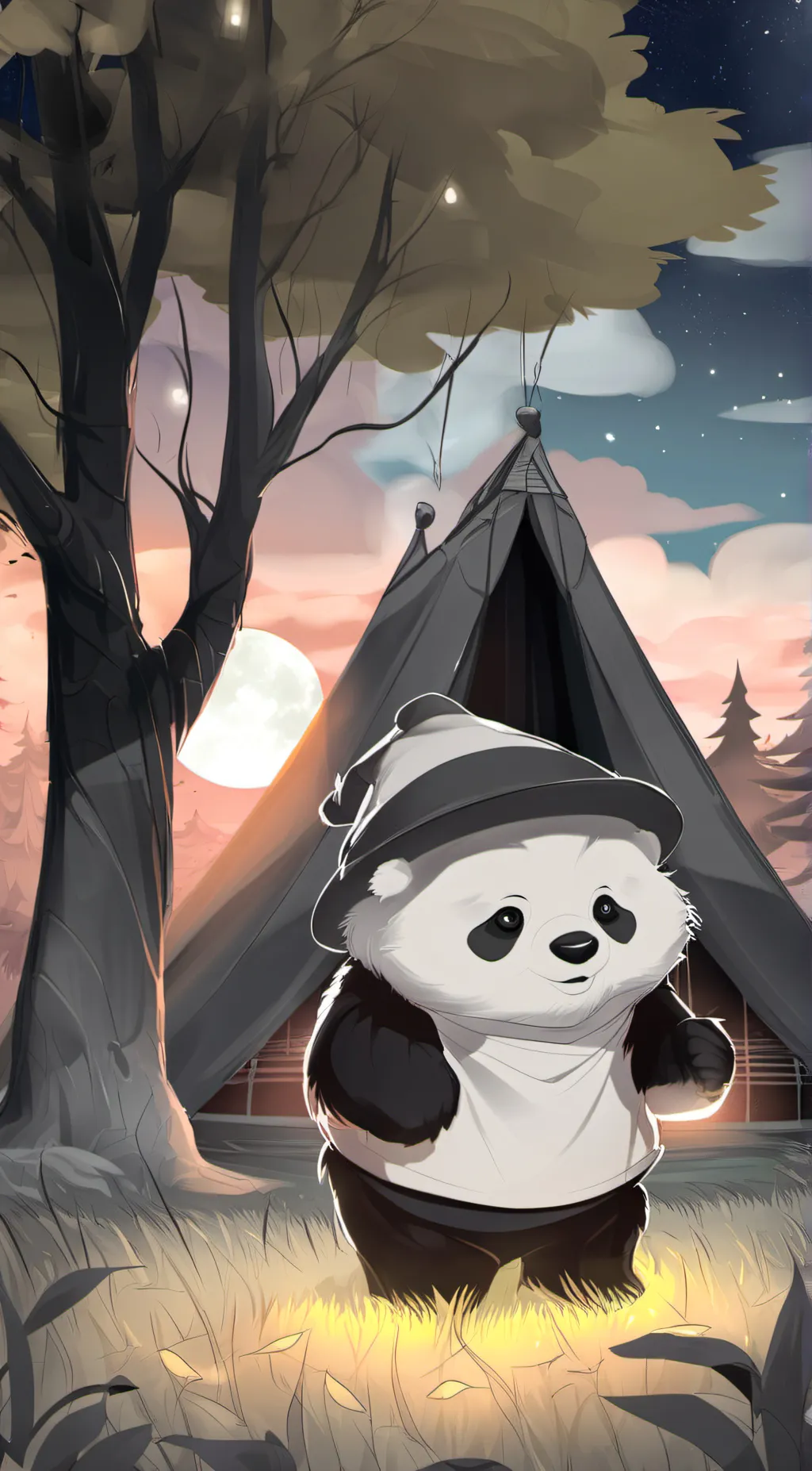 ai character: Goobus panda background