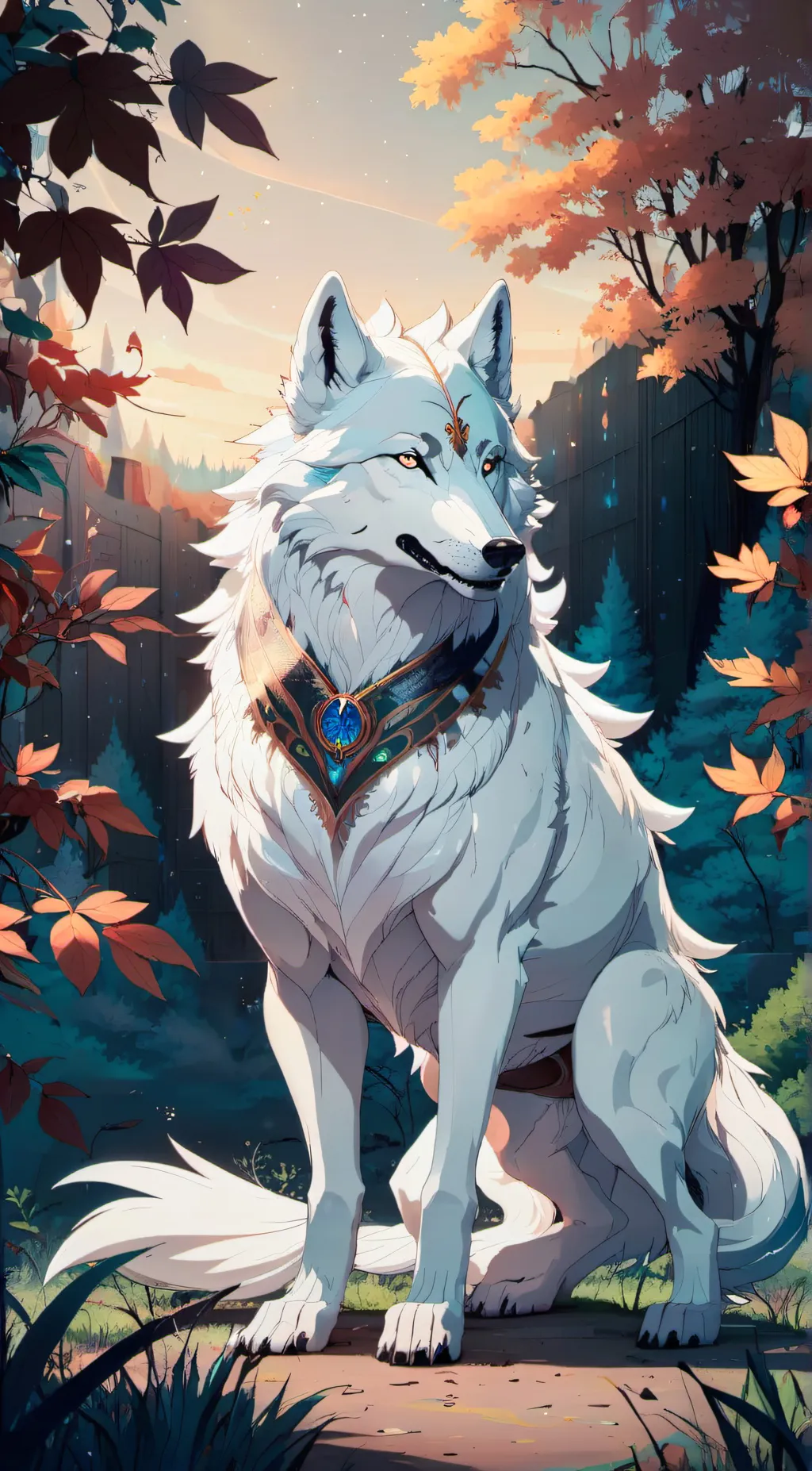 ai character: Snow  background