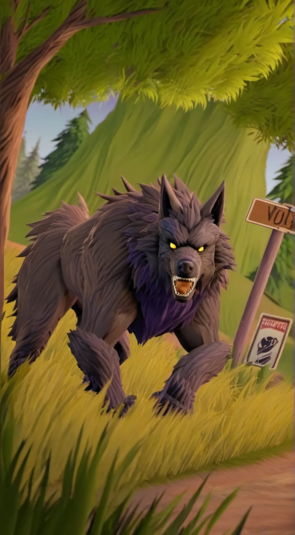 ai character: fortnite wolf background