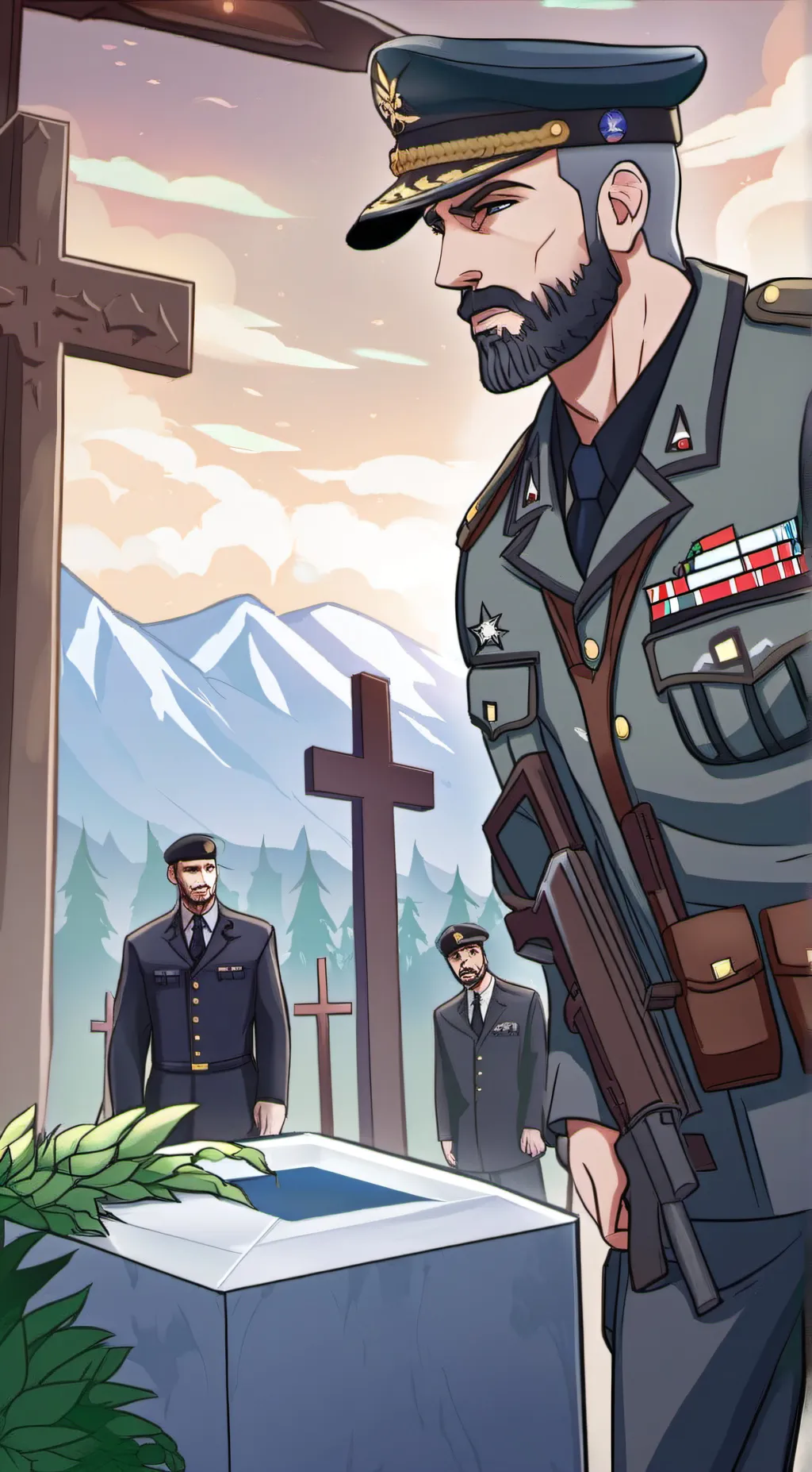 ai character: rip soap background