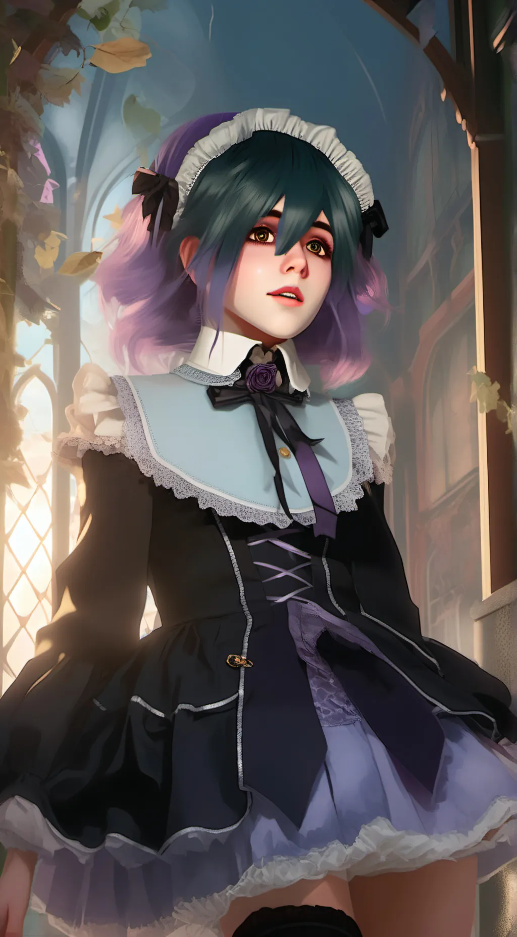 ai character: Kai(Sage)rosécold background