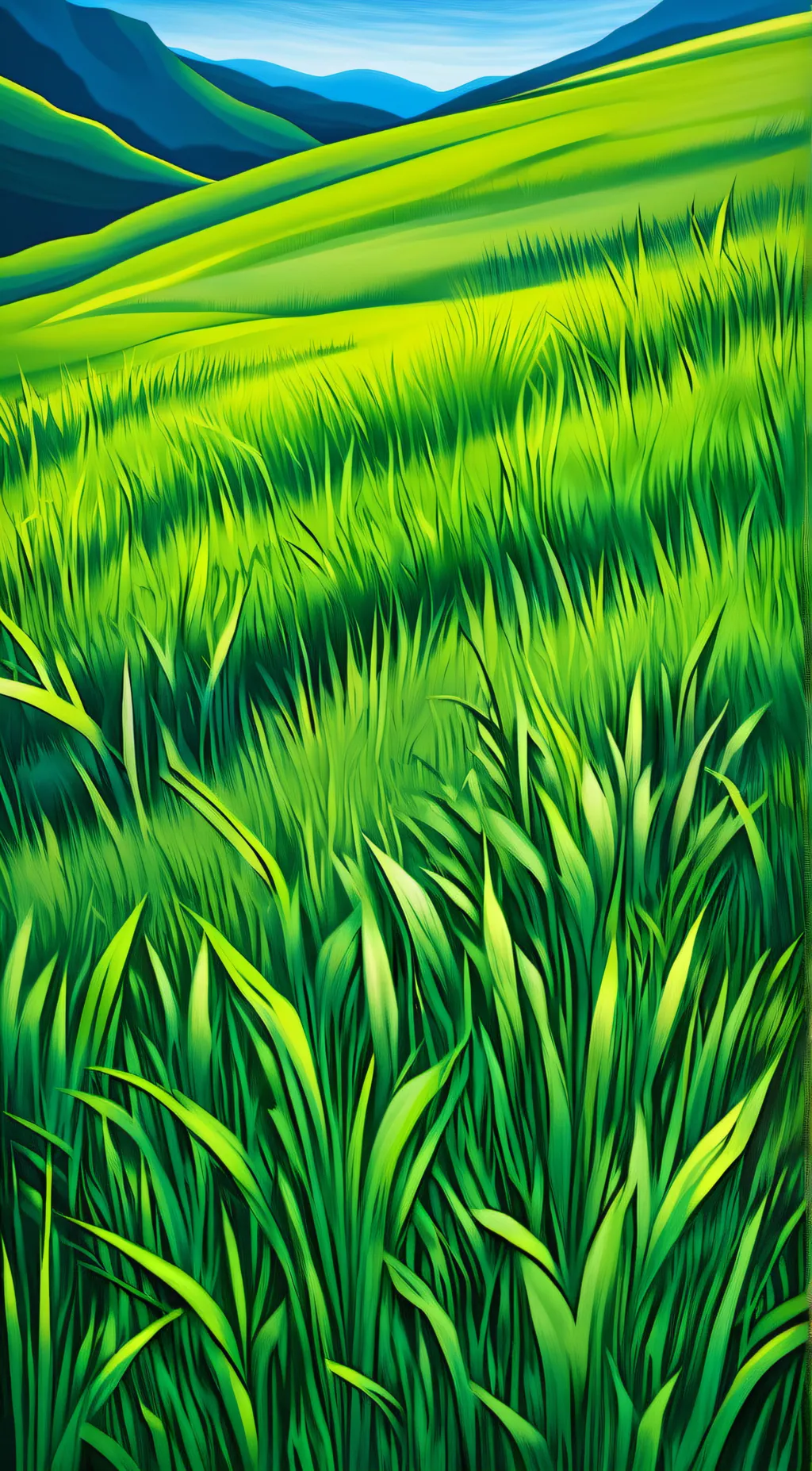 ai character: grass background
