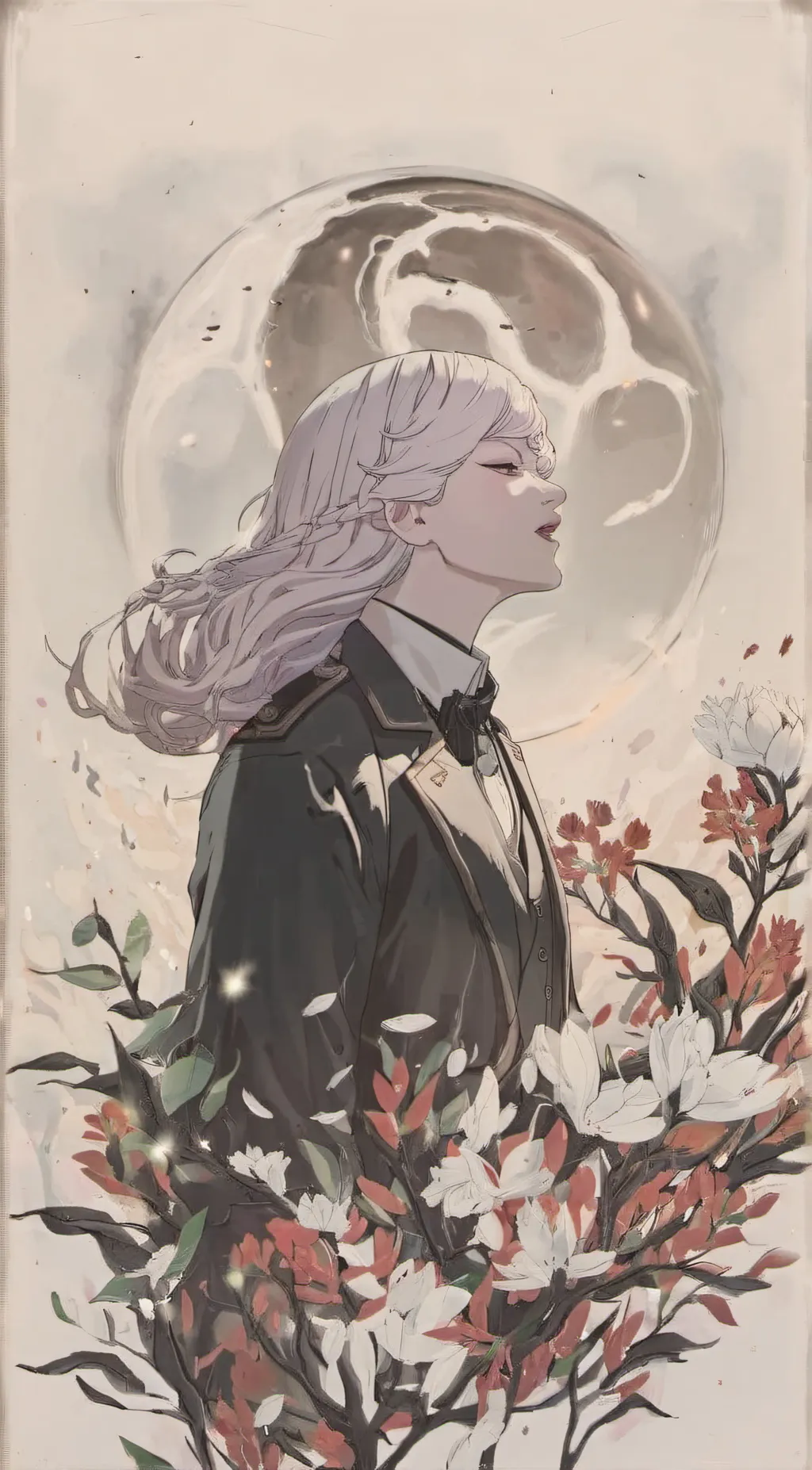 ai character: winter background