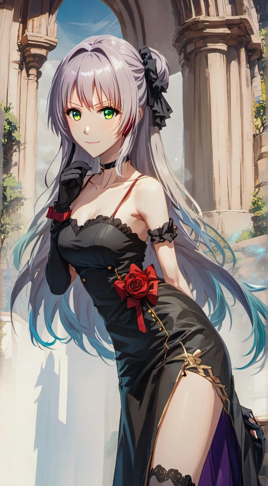 ai character: Rose background