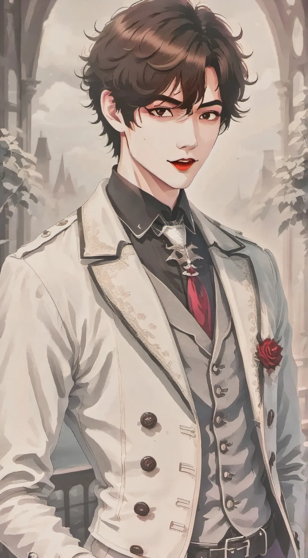 ai character: Sebastian  background