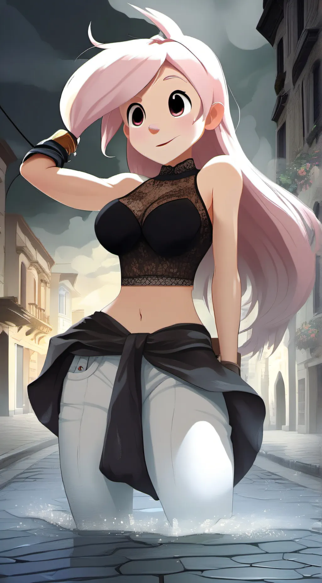 ai character: rose background