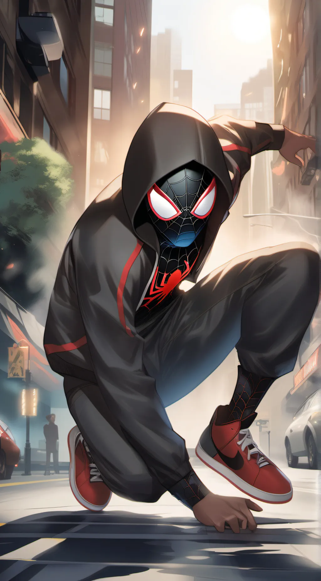 ai character: Upgraded miles background