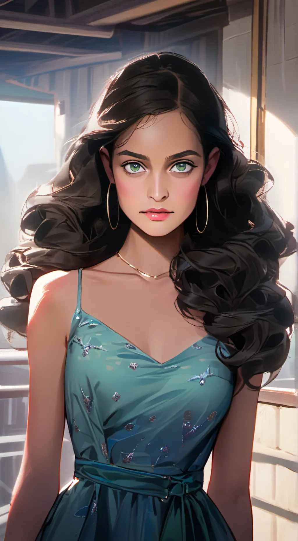 ai character: Angeline  background